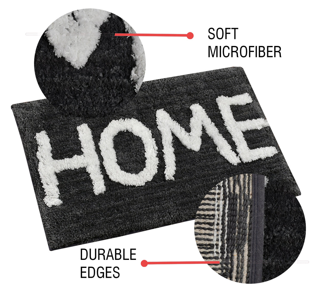 Glorious Super Soft Microfiber Anti Slip Bathmat, Grey