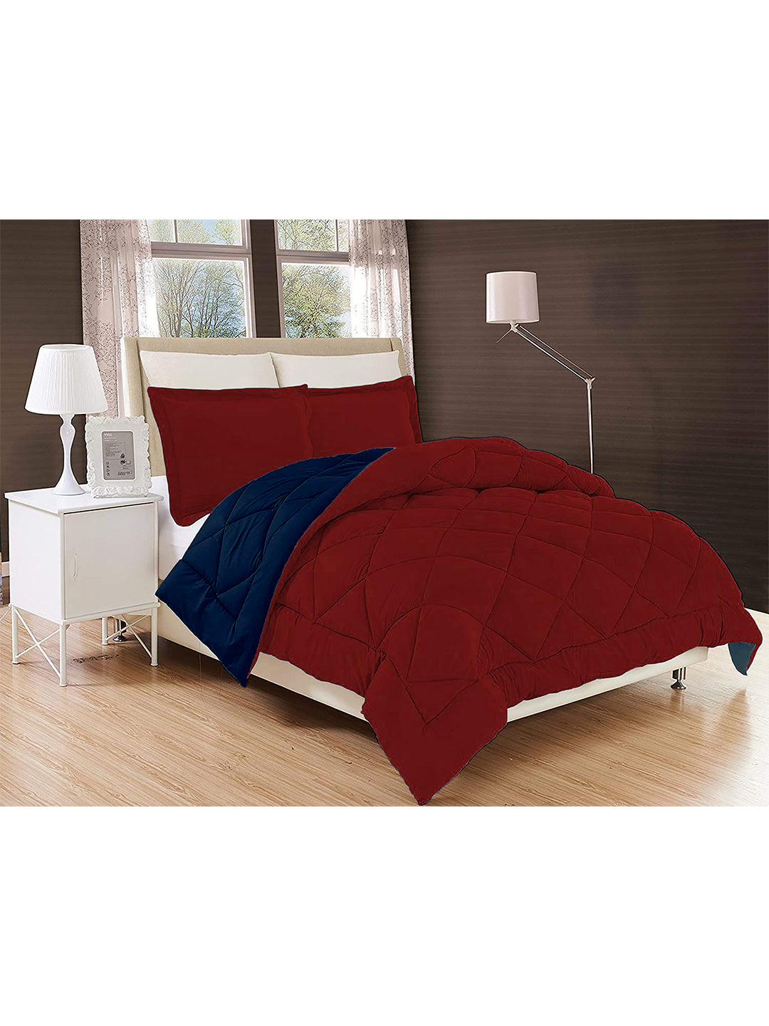AEROHAVEN 220 GSM Microfiber All-Weather Solid Colour Bed Reversible Comforter AC Quilt Blanket