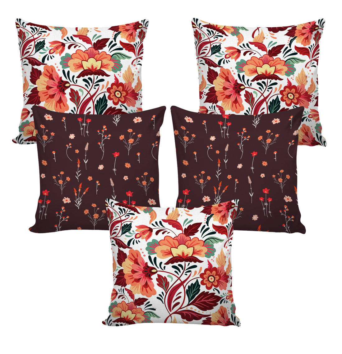 Set of 5 Designer Decorative Throw Pillow/Cushion Covers