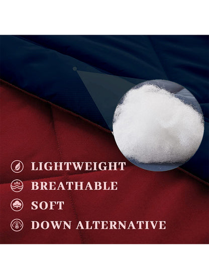 AEROHAVEN 220 GSM Microfiber All-Weather Solid Colour Bed Reversible Comforter AC Quilt Blanket