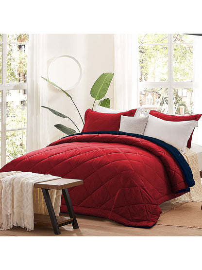 AEROHAVEN 220 GSM Microfiber All-Weather Solid Colour Bed Reversible Comforter AC Quilt Blanket