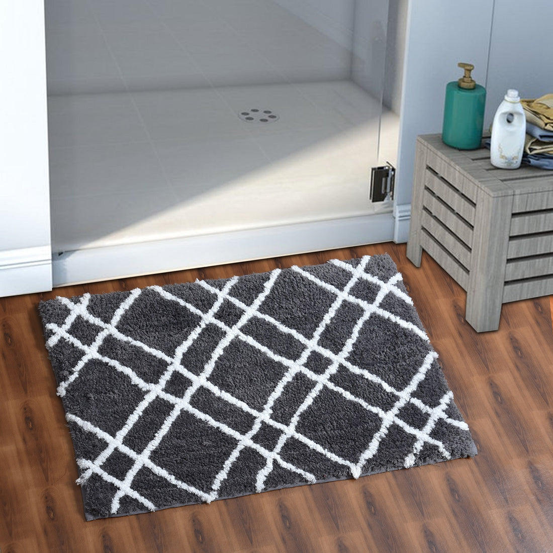 Glorious Super Soft Microfibe Anti Slip Bathmat, Grey