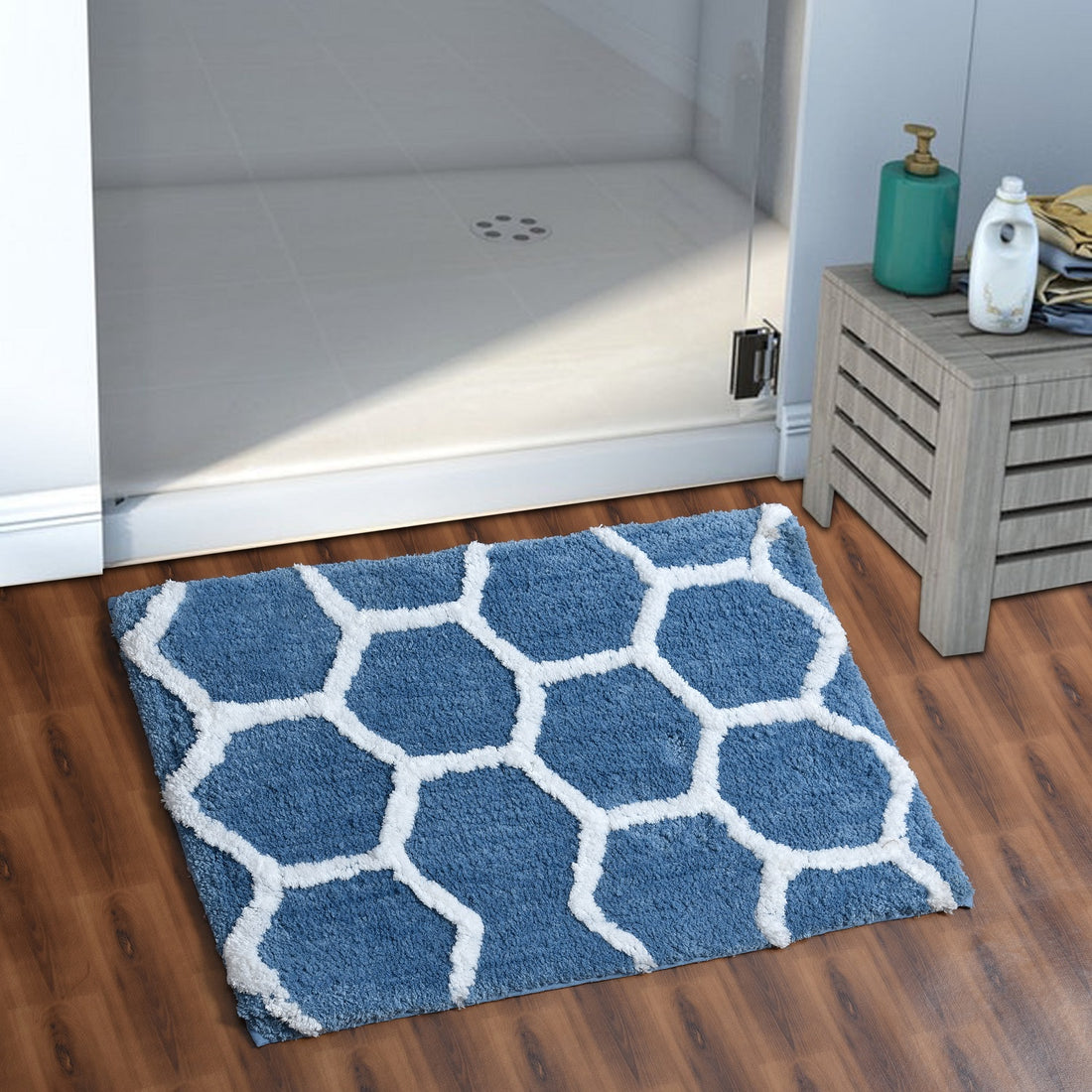 Glorious Super Soft Microfiber Anti Slip Bathmat, Aqua