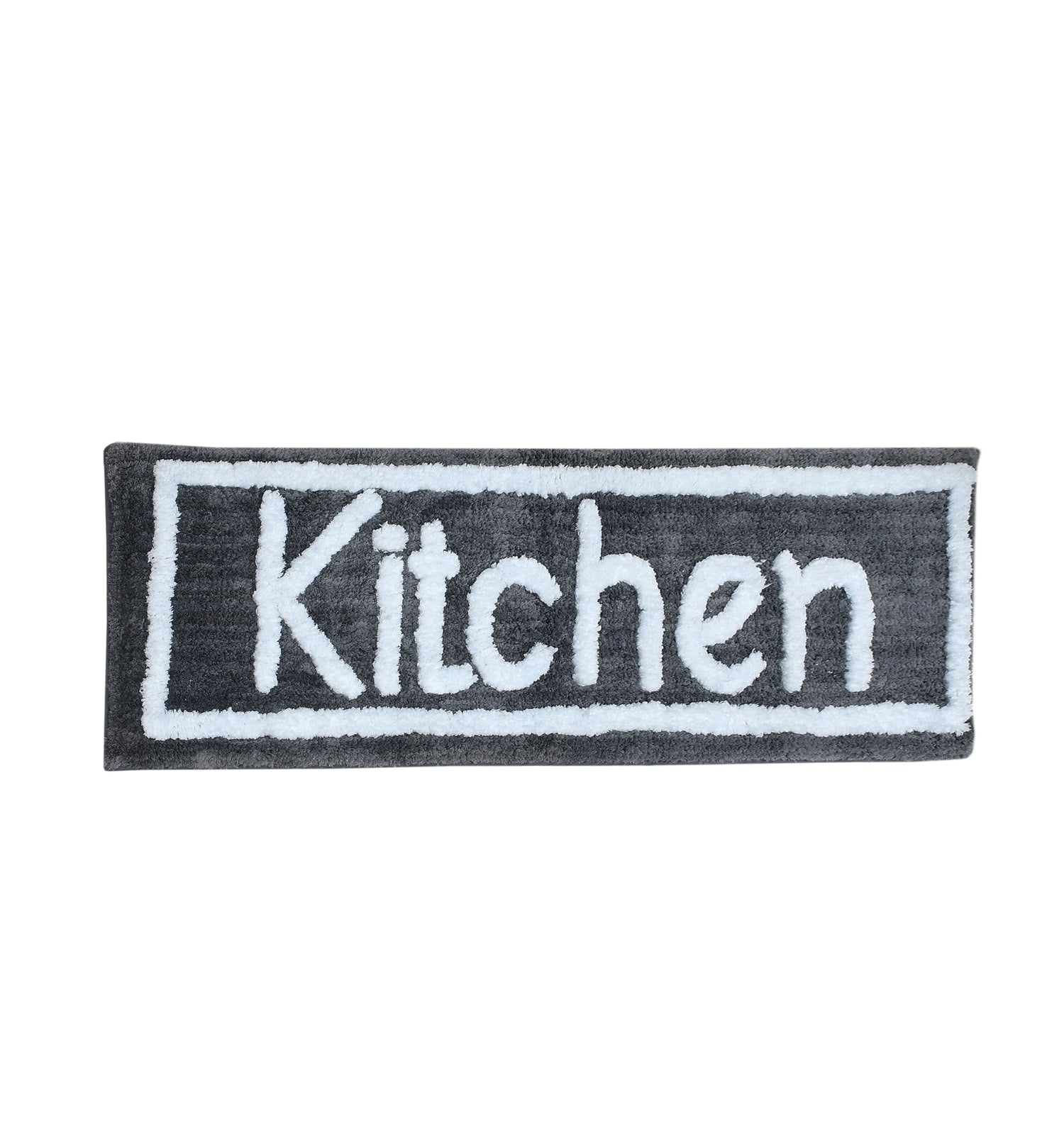 Soft Microfiber Kitchen Designer Anti Slip Runner, Grey