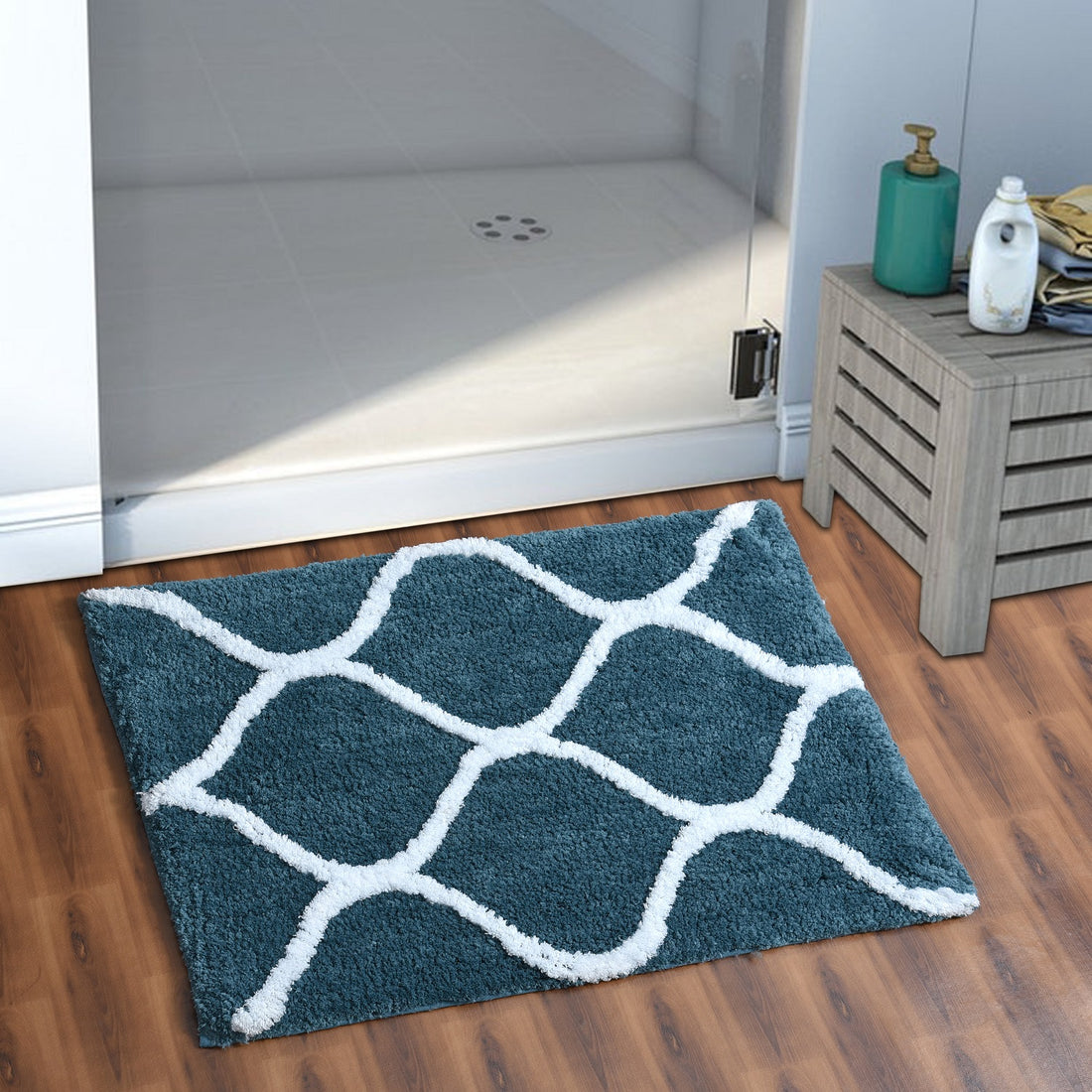 Glorious Super Soft Microfiber Anti Slip Bathmat, Teal