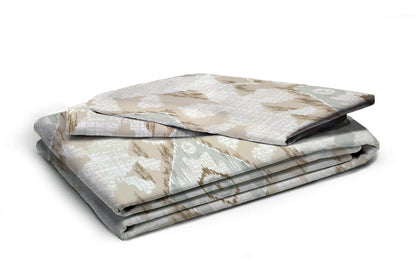 Glace Cotton Abstract Flat Double Bedsheet with 2 Pillow Covers