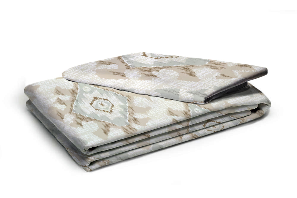 Glace Cotton Abstract Flat Single Bedsheet with 1 Pillow Cover