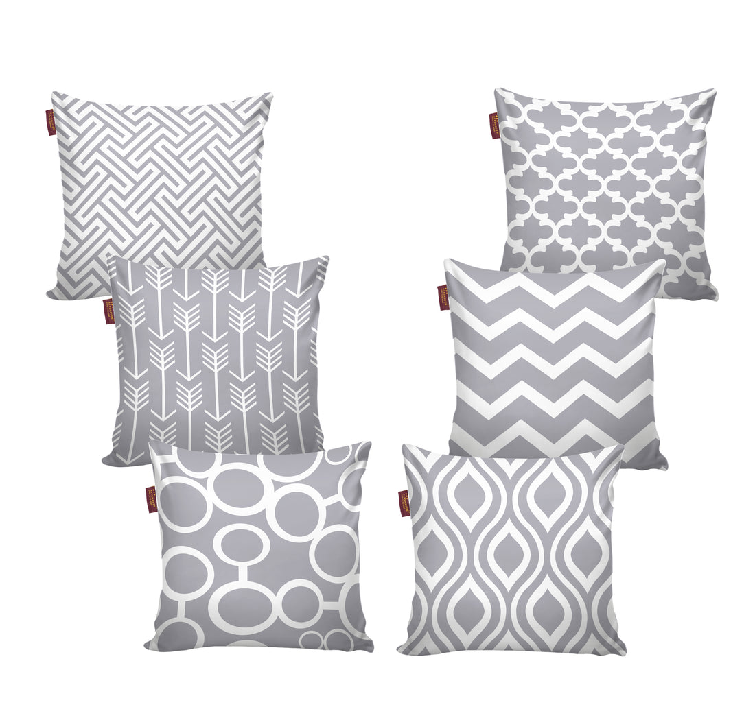 Set of 6 Designer Decorative Throw Pillow/Cushion Covers