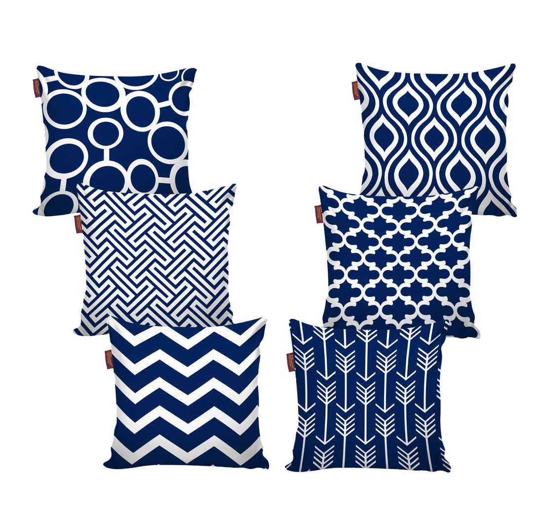 Set of 6 Designer Decorative Throw Pillow/Cushion Covers