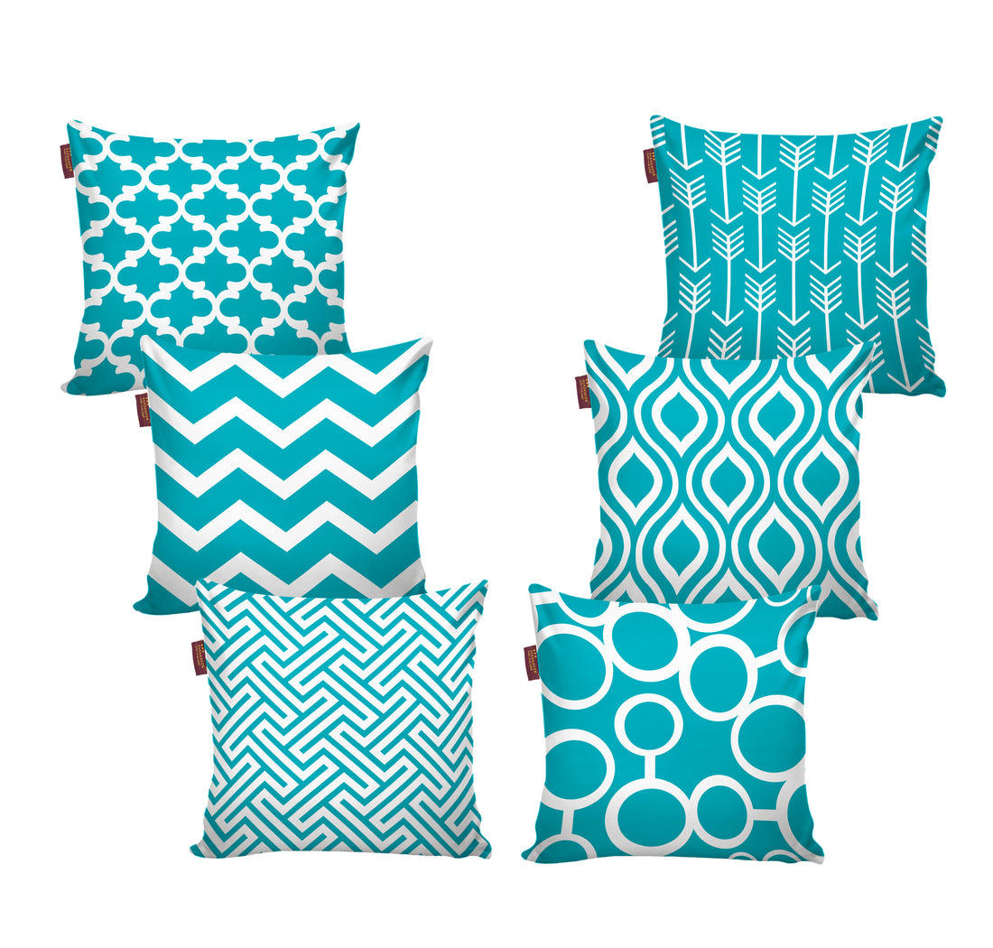 Set of 6 Designer Decorative Throw Pillow/Cushion Covers