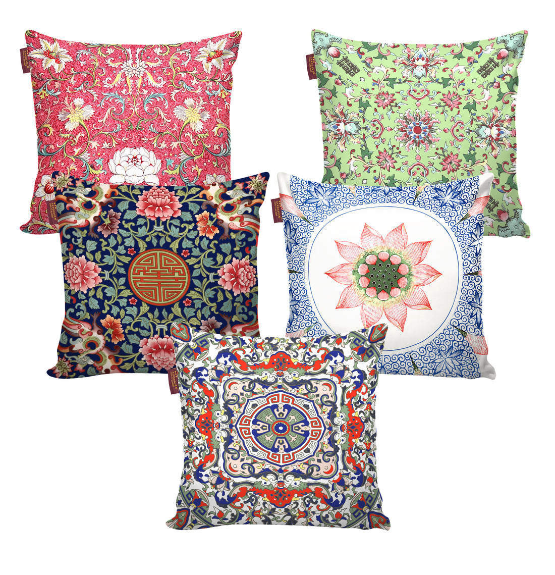 Set of 5 Designer Decorative Throw Pillow/Cushion Covers