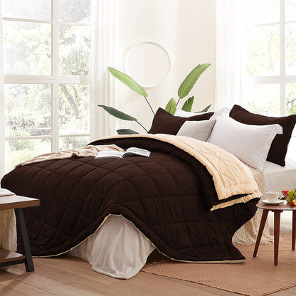 AEROHAVEN 220 GSM Microfiber All-Weather Solid Colour Bed Reversible Comforter AC Quilt Blanket