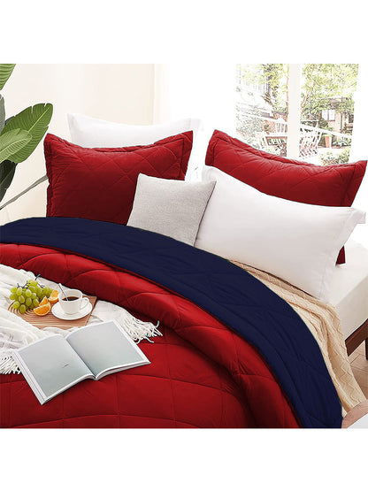 AEROHAVEN 220 GSM Microfiber All-Weather Solid Colour Bed Reversible Comforter AC Quilt Blanket