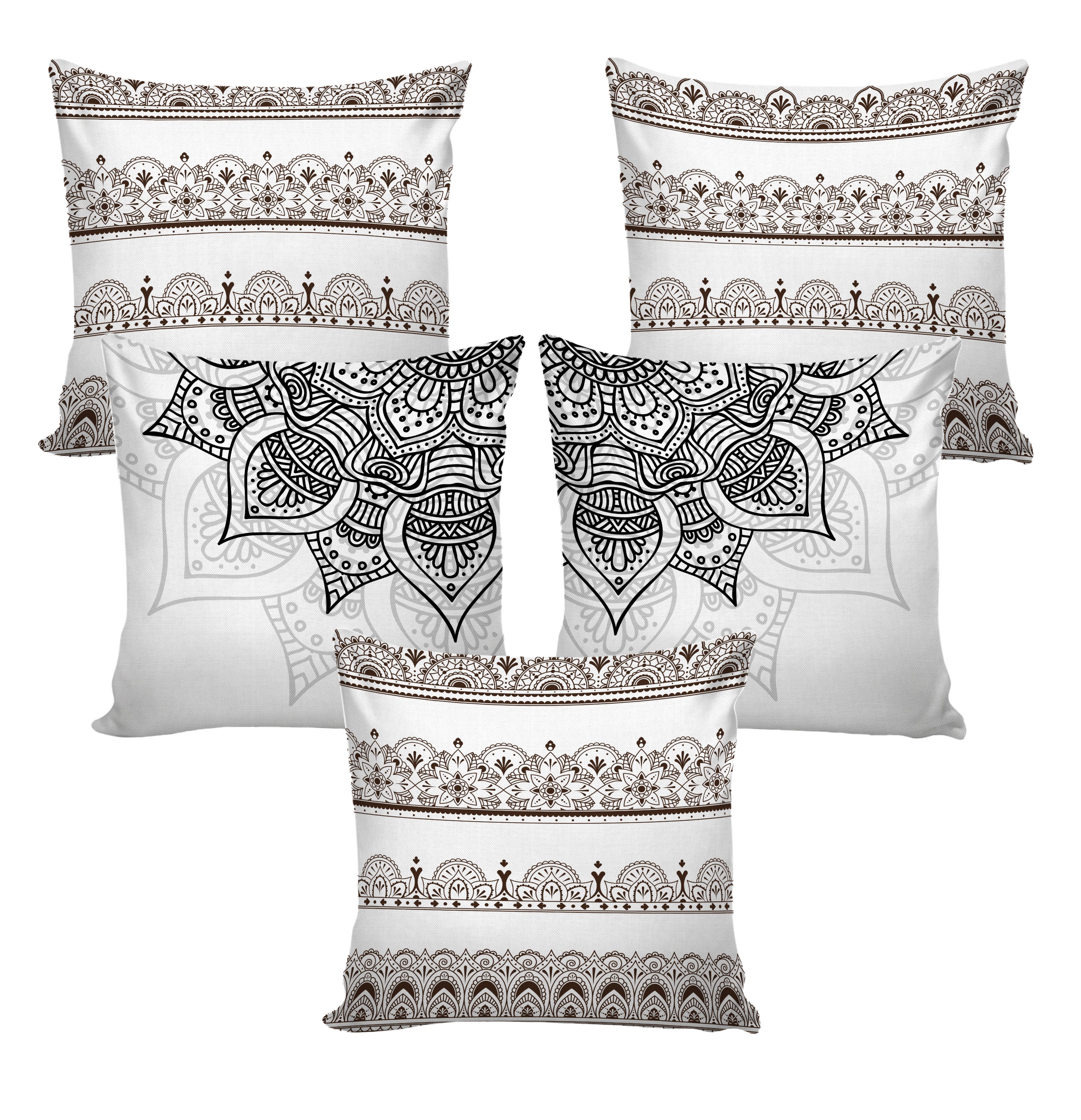 Set of 5 Designer Decorative Throw Pillow/Cushion Covers