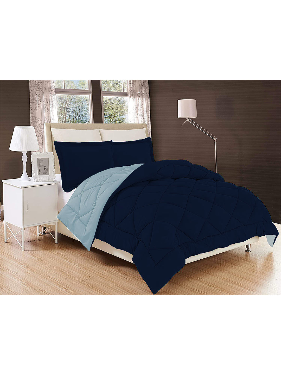 AEROHAVEN 220 GSM Microfiber All-Weather Solid Colour Bed Reversible Comforter AC Quilt Blanket