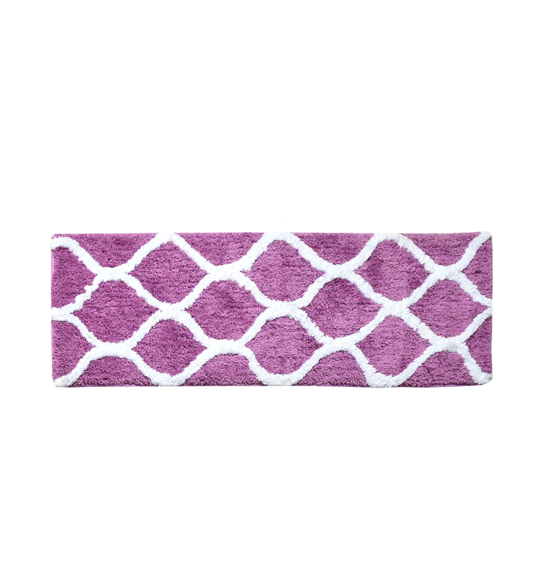 Soft Microfiber Abstract Swish Designer Anti Slip Runner, Wine