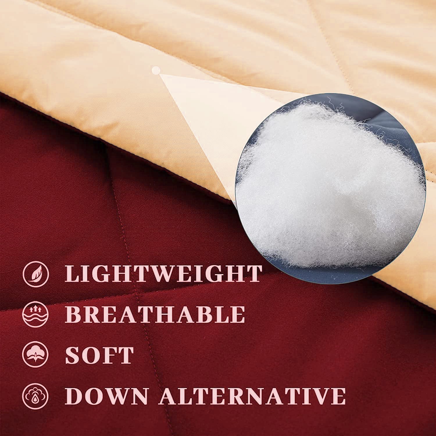 AEROHAVEN 220 GSM Microfiber All-Weather Solid Colour Bed Reversible Comforter AC Quilt Blanket