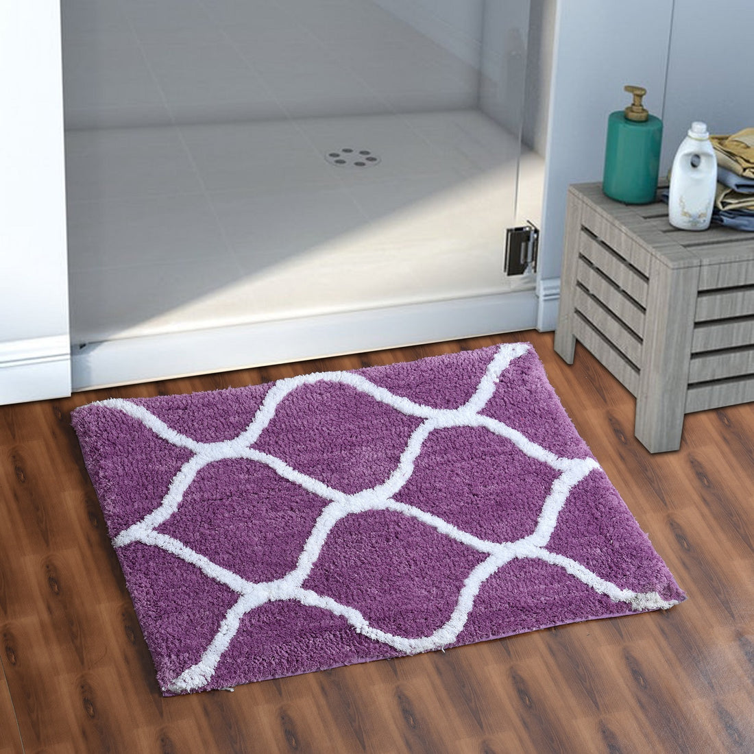 Glorious Super Soft Microfiber Anti Slip Bathmat, Wine