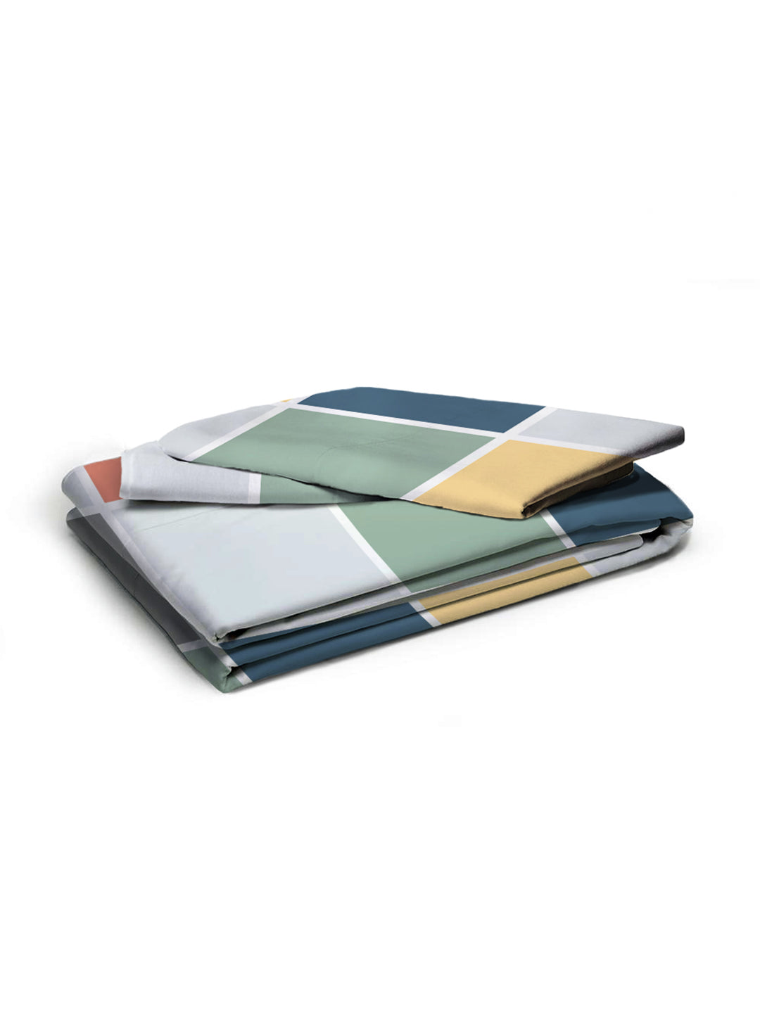 Glace Cotton Abstract Flat Double Bedsheet with 2 Pillow Covers