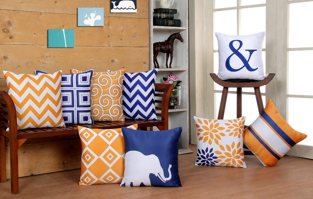 Set of 9 Designer Decorative Throw Pillow/Cushion Covers