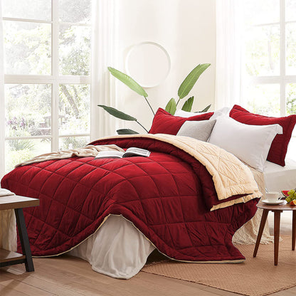 AEROHAVEN 220 GSM Microfiber All-Weather Solid Colour Bed Reversible Comforter AC Quilt Blanket