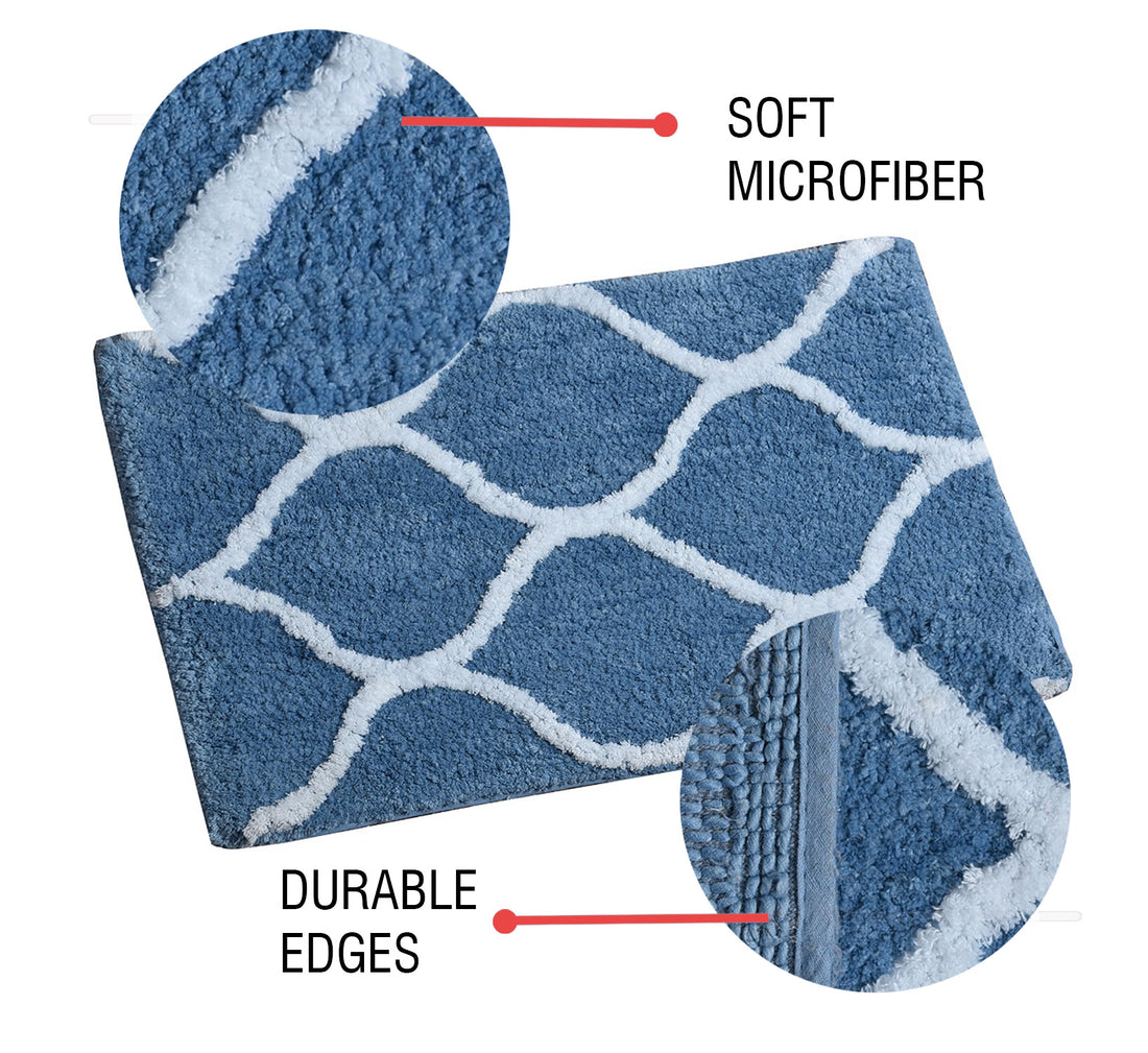 Glorious Super Soft Microfiber Anti Slip Bathmat, Aqua