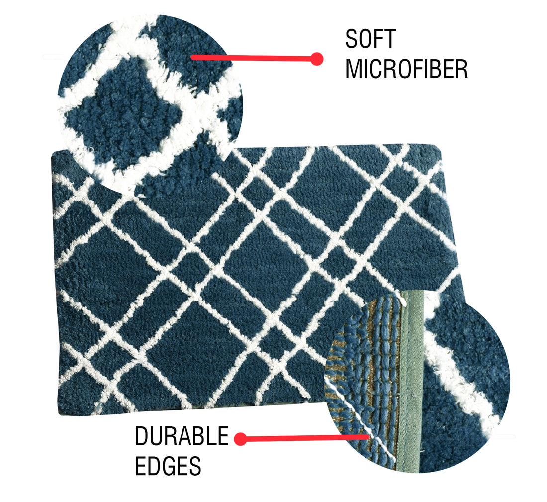 Glorious Super Soft Microfiber Anti Slip Bathmat, Teal