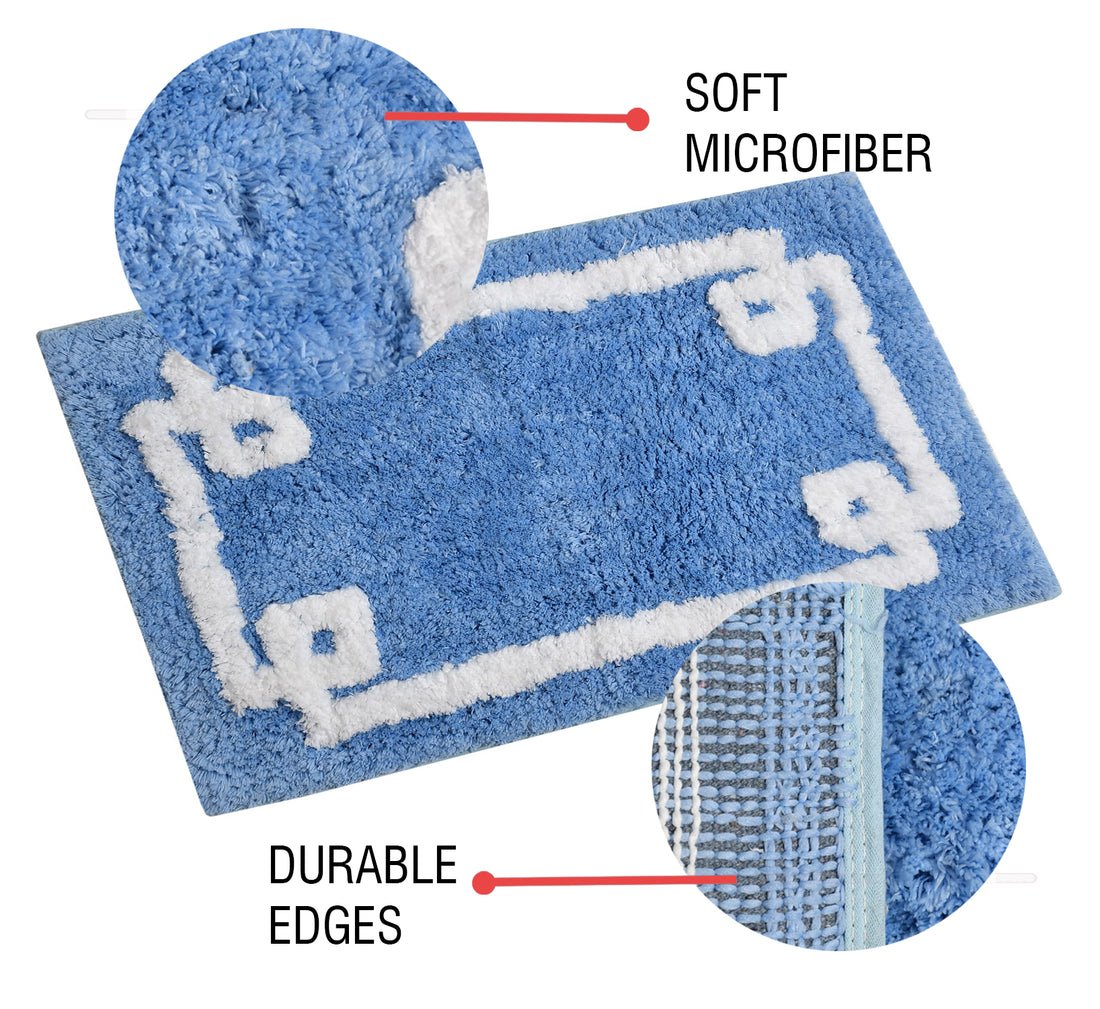 Glorious Super Soft Microfiber Anti Slip Bathmat, Aqua