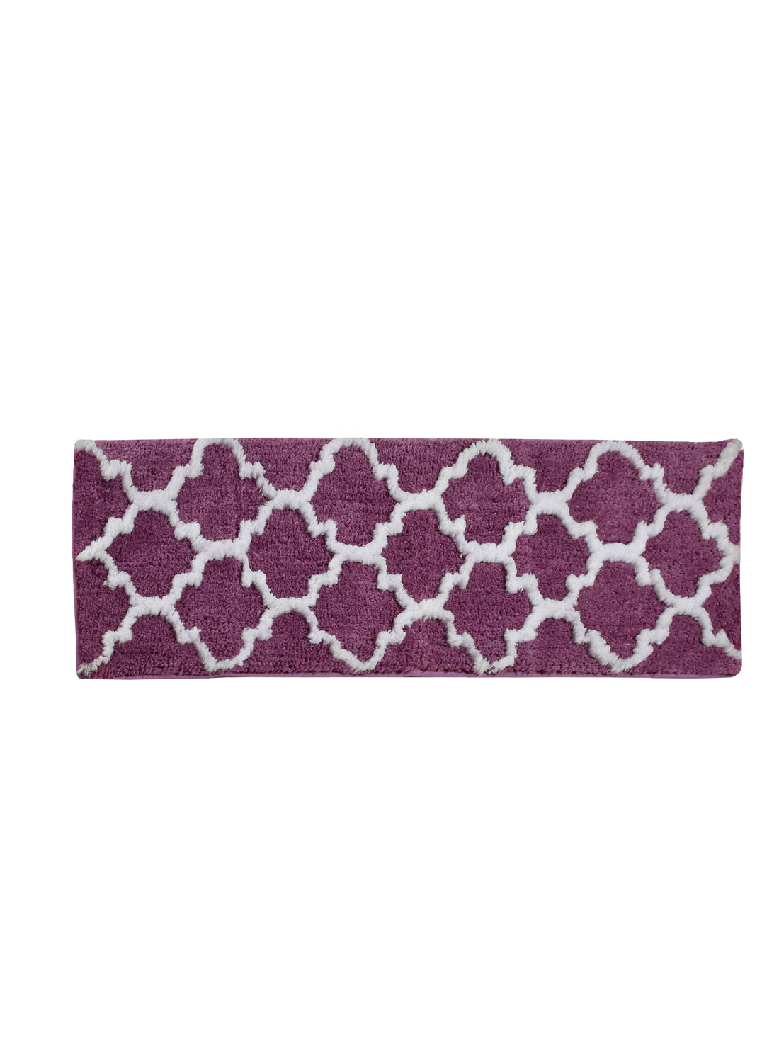 Soft Microfiber Abstract Moroccan Designer Anti Slip Runner, Wine