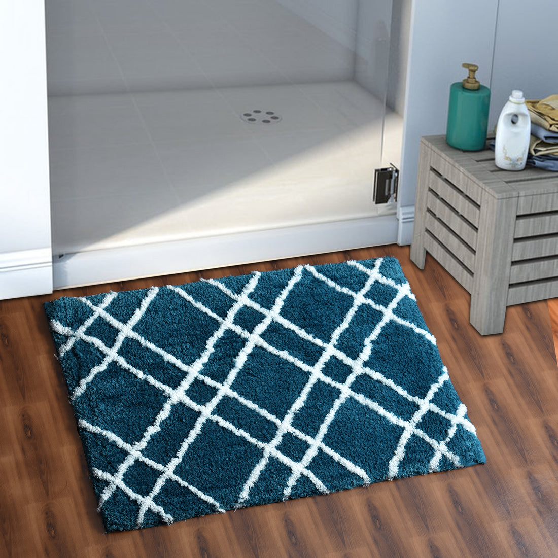 Glorious Super Soft Microfiber Anti Slip Bathmat, Teal