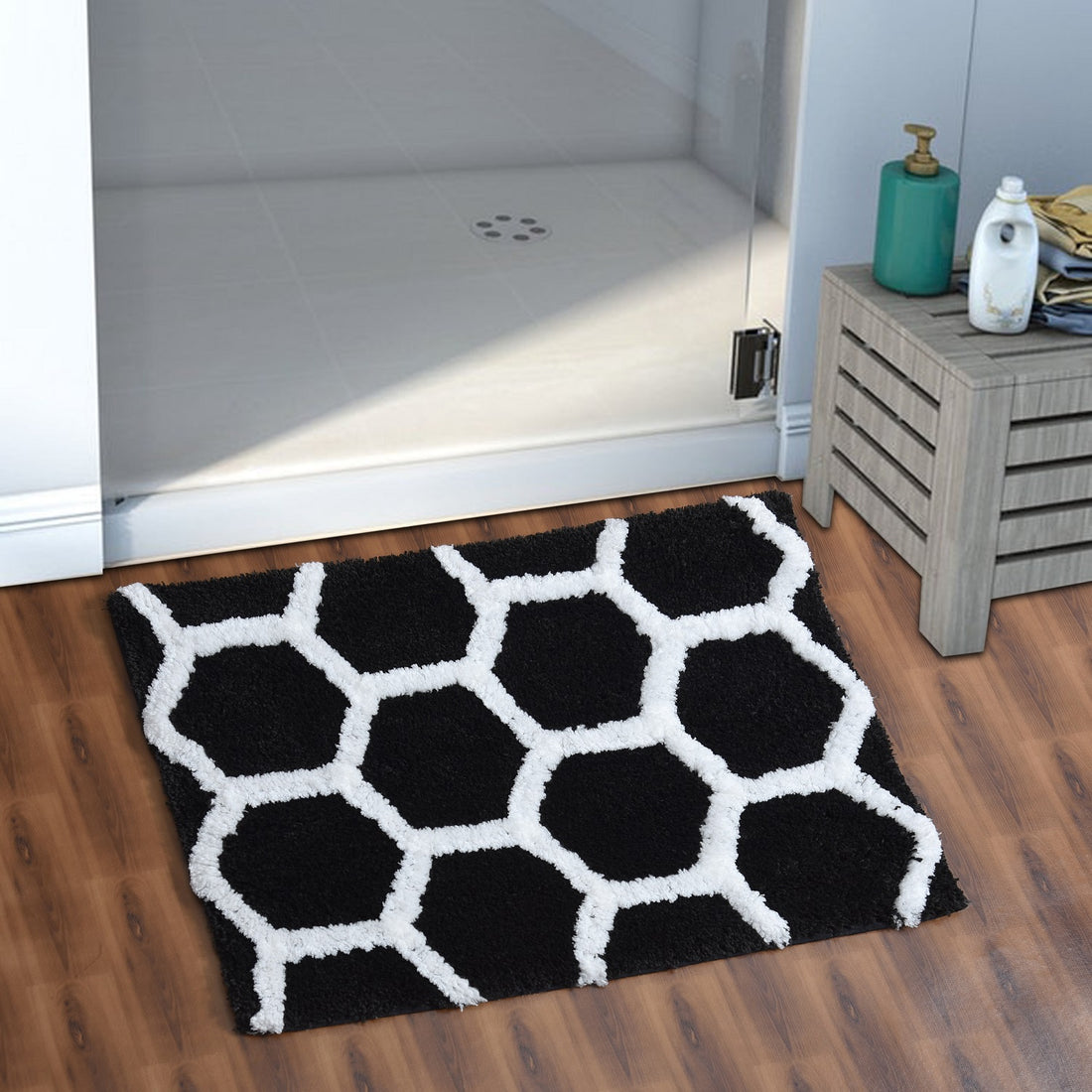 Glorious Super Soft Microfiber Anti Slip Bathmat, Black