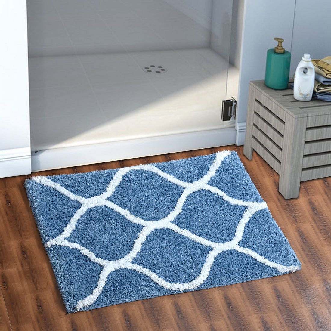 Glorious Super Soft Microfiber Anti Slip Bathmat, Aqua