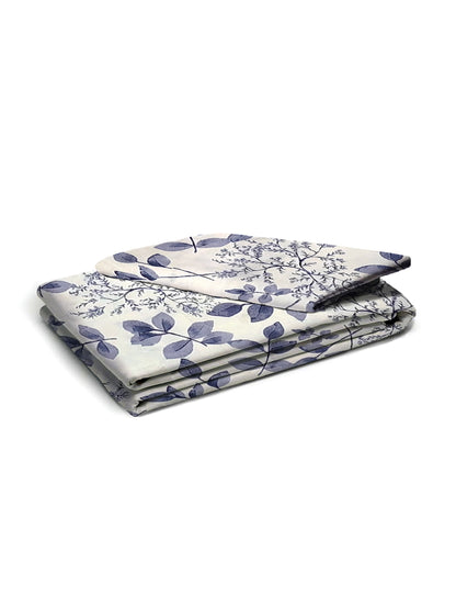 Glace Cotton Abstract Flat Single Bedsheet with 1 Pillow Cover