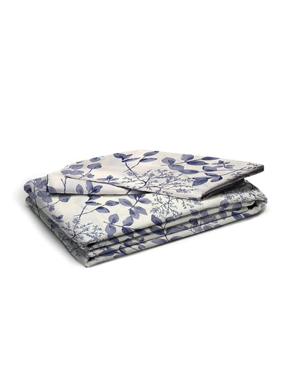Glace Cotton Abstract Flat Double Bedsheet with 2 Pillow Covers