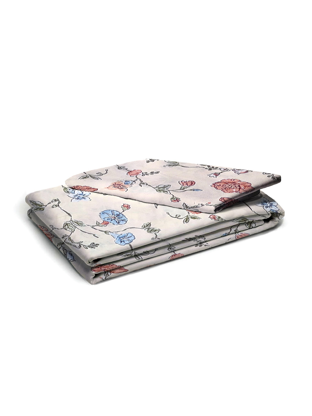 Glace Cotton Abstract Flat Single Bedsheet with 1 Pillow Cover