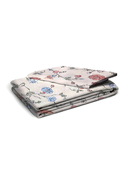 Glace Cotton Abstract Flat Double Bedsheet with 2 Pillow Covers