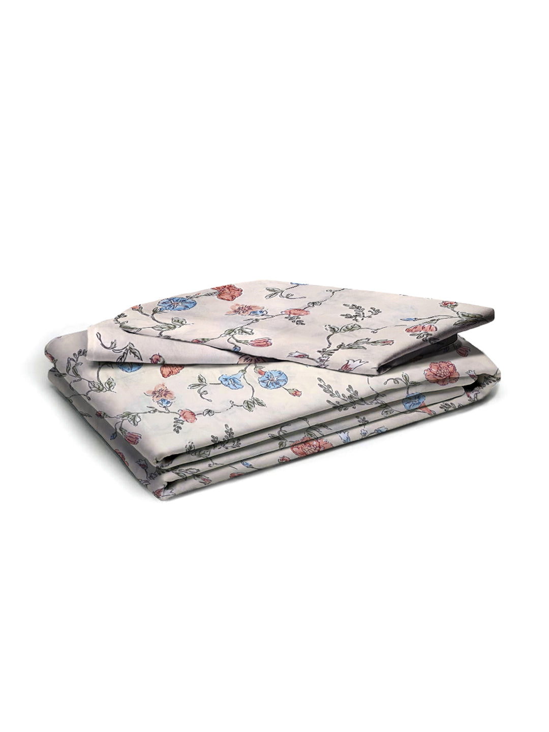 Glace Cotton Abstract Flat Single Bedsheet with 1 Pillow Cover