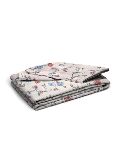 Glace Cotton Abstract Flat Double Bedsheet with 2 Pillow Covers
