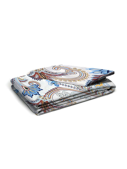 Glace Cotton Abstract Flat Single Bedsheet with 1 Pillow Cover