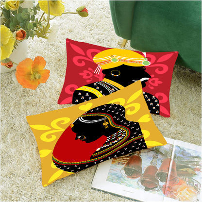 Set of 5 Jute Throw Pillow/Cushion Covers