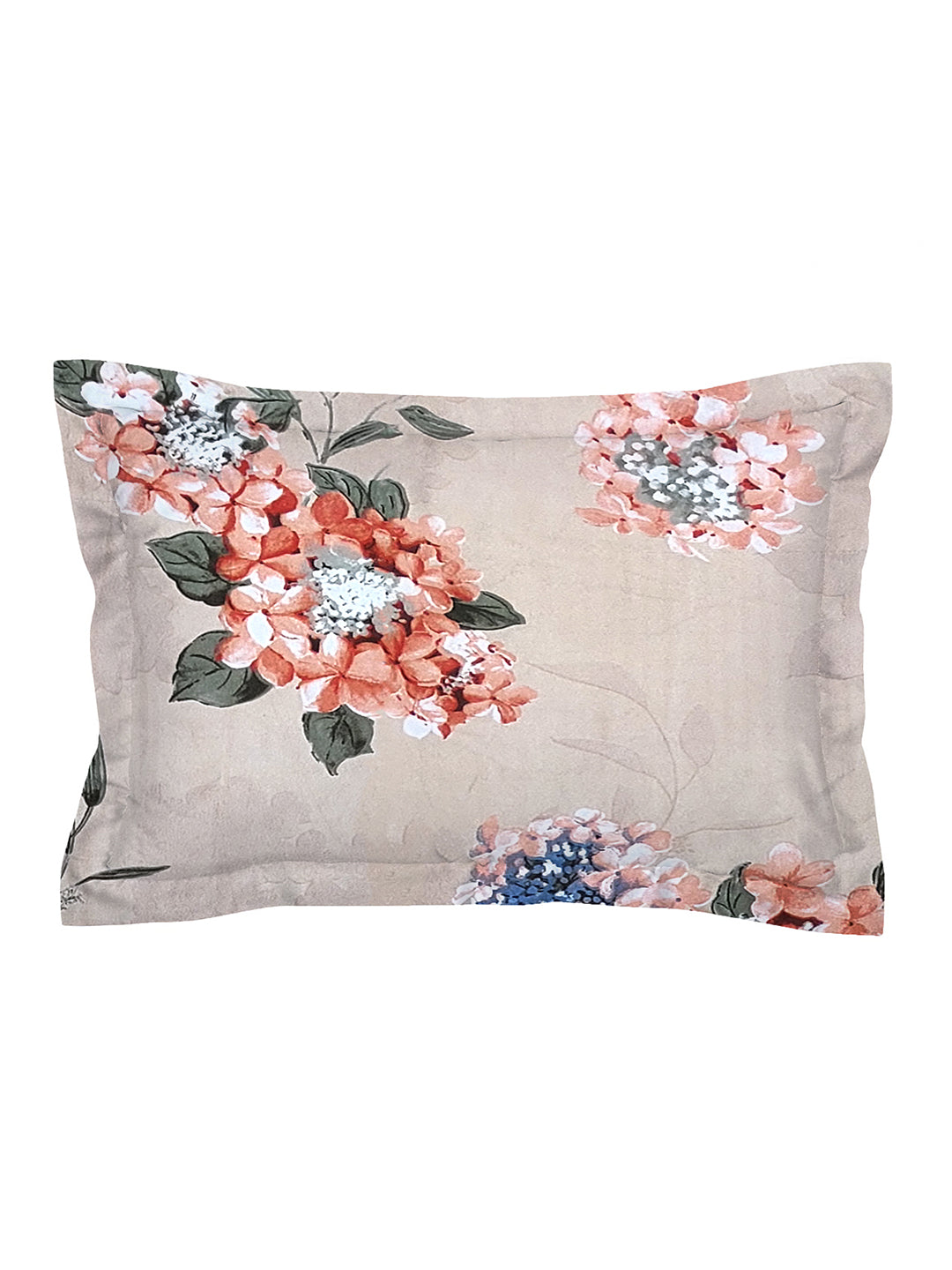 Glace Cotton Abstract Flat Double Bedsheet with 2 Pillow Covers