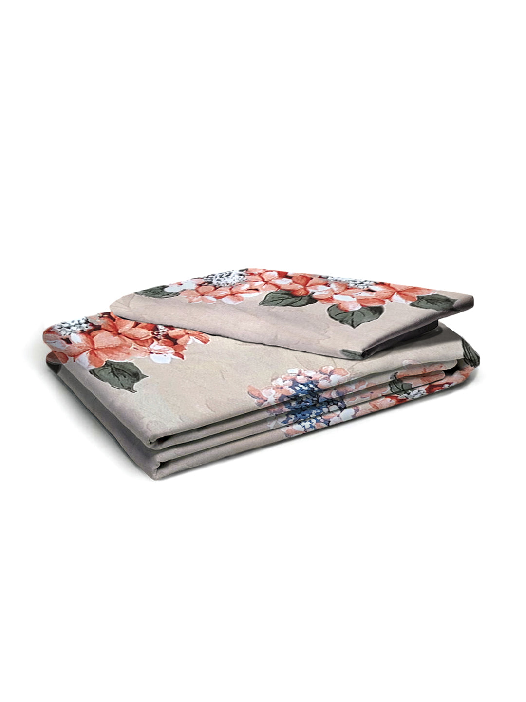 Glace Cotton Abstract Flat Single Bedsheet with 1 Pillow Cover