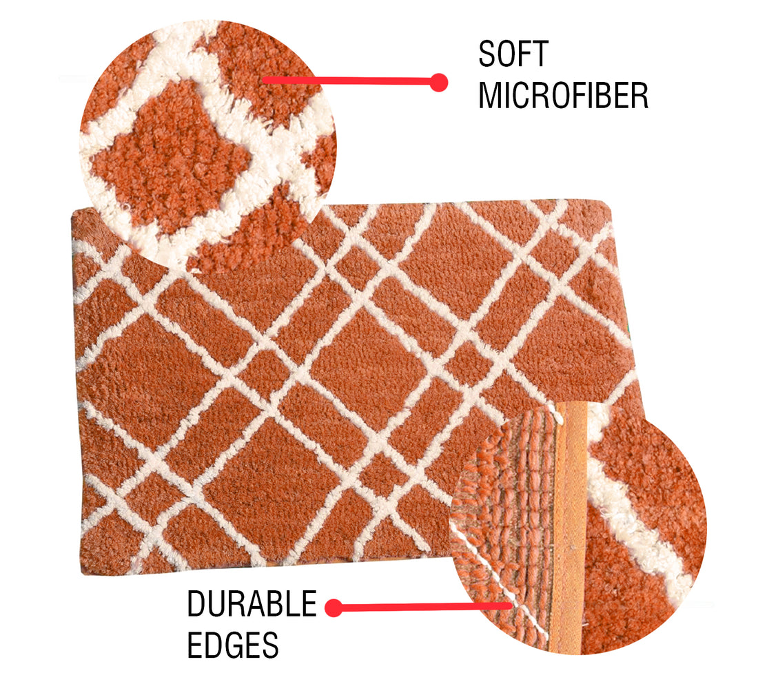 Glorious Super Soft Microfiber Anti Slip Bathmat, Peach