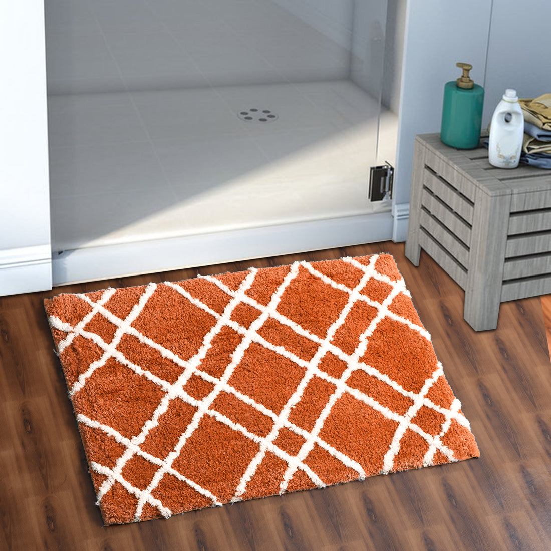 Glorious Super Soft Microfiber Anti Slip Bathmat, Peach