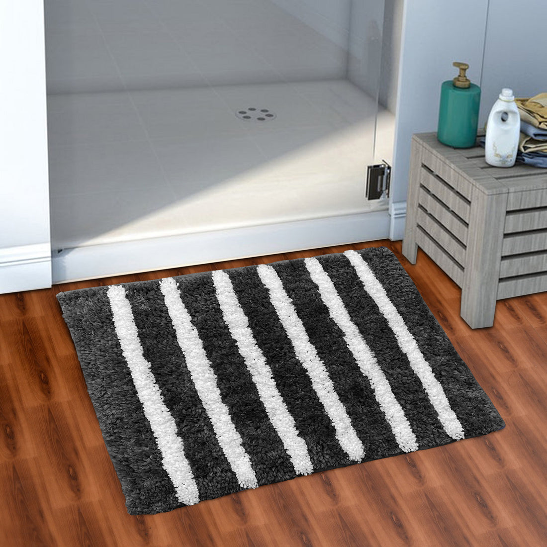 Glorious Super Soft Microfiber Anti Slip Bathmat, Grey