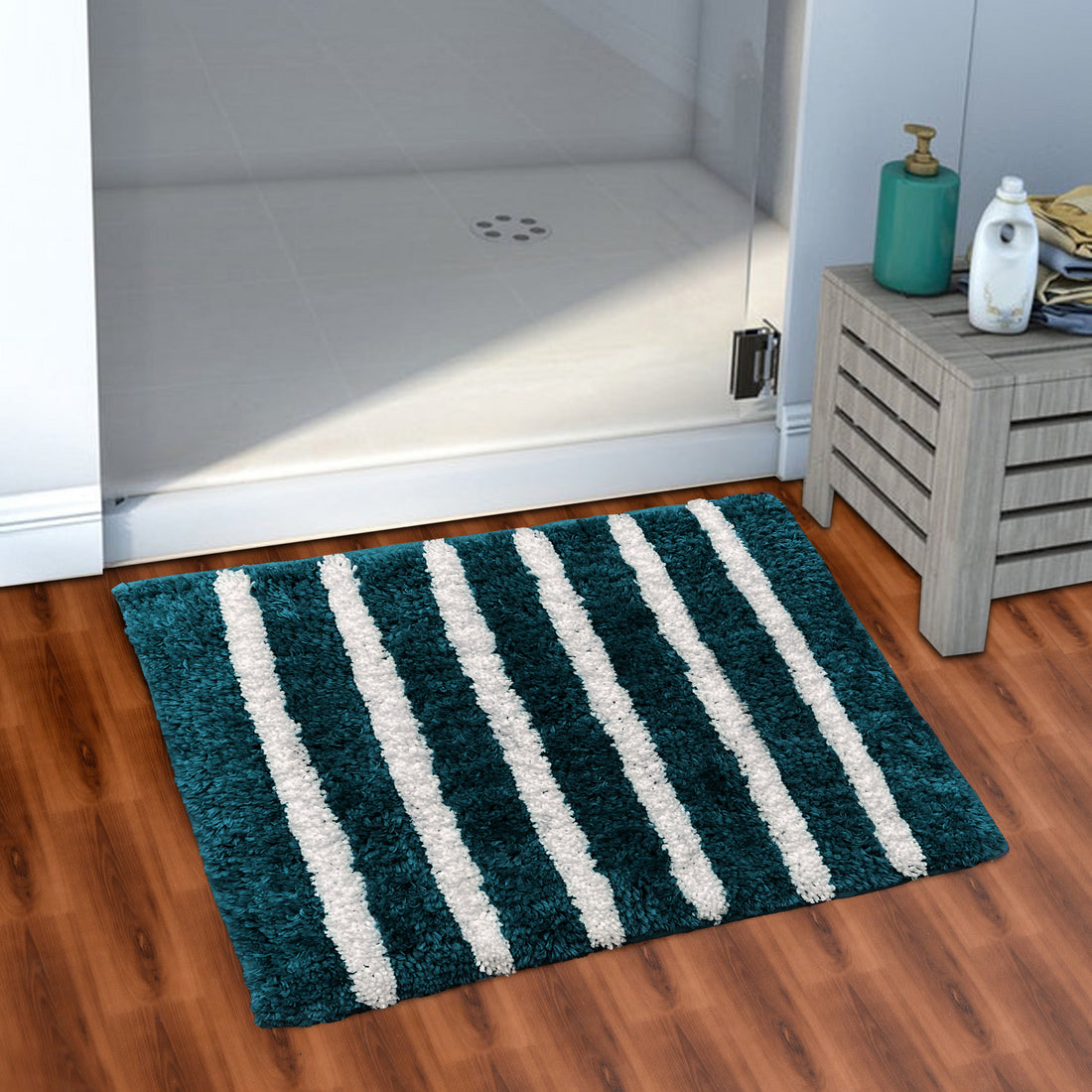 Glorious Super Soft Microfiber Anti Slip Bathmat, Teal