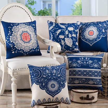 Set of 5 Cotton Turkish Designer Decorative Throw Pillow/Cushion Covers