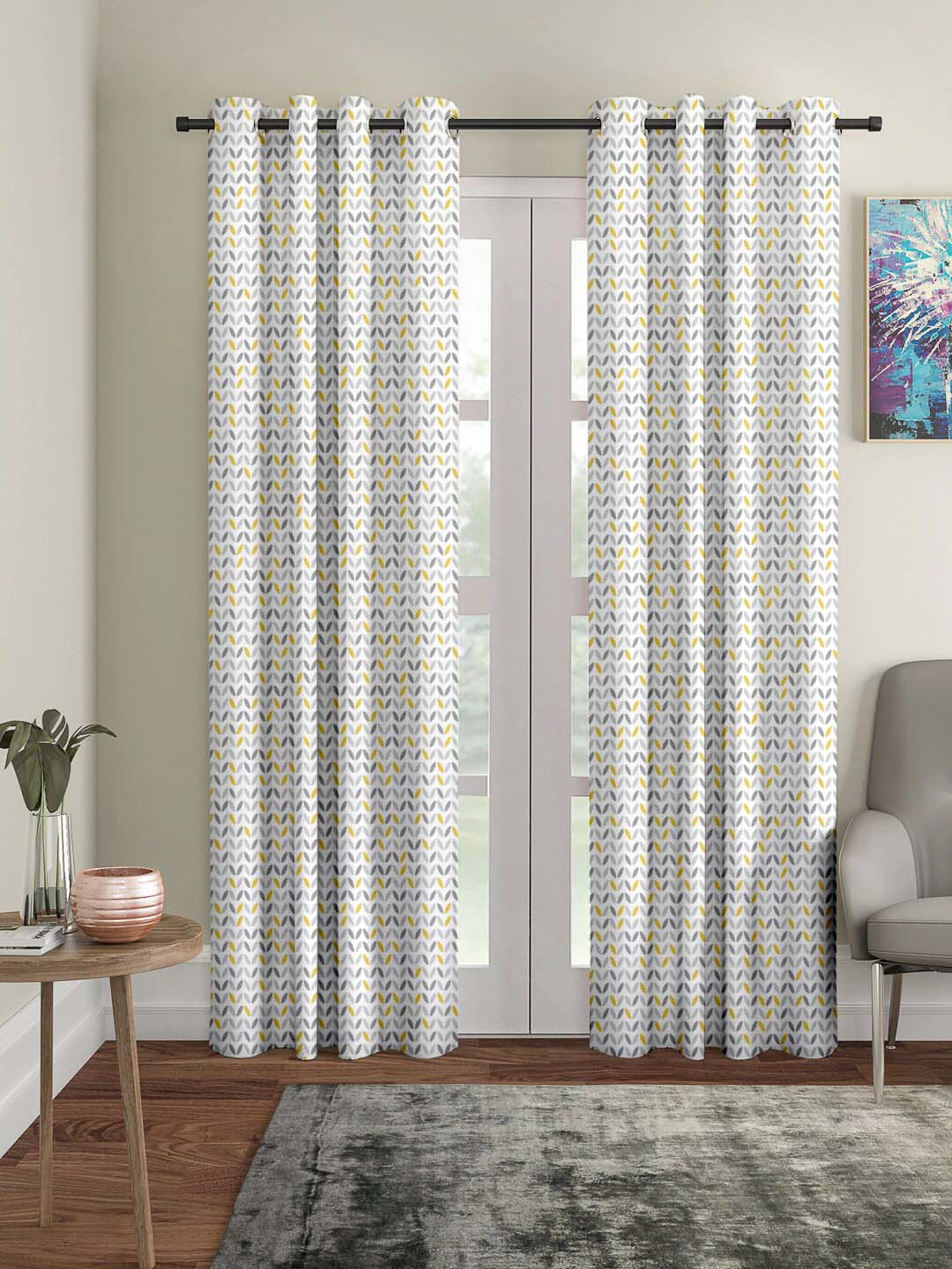 Polyester Digital Printed Grommet Room Darkening Curtains