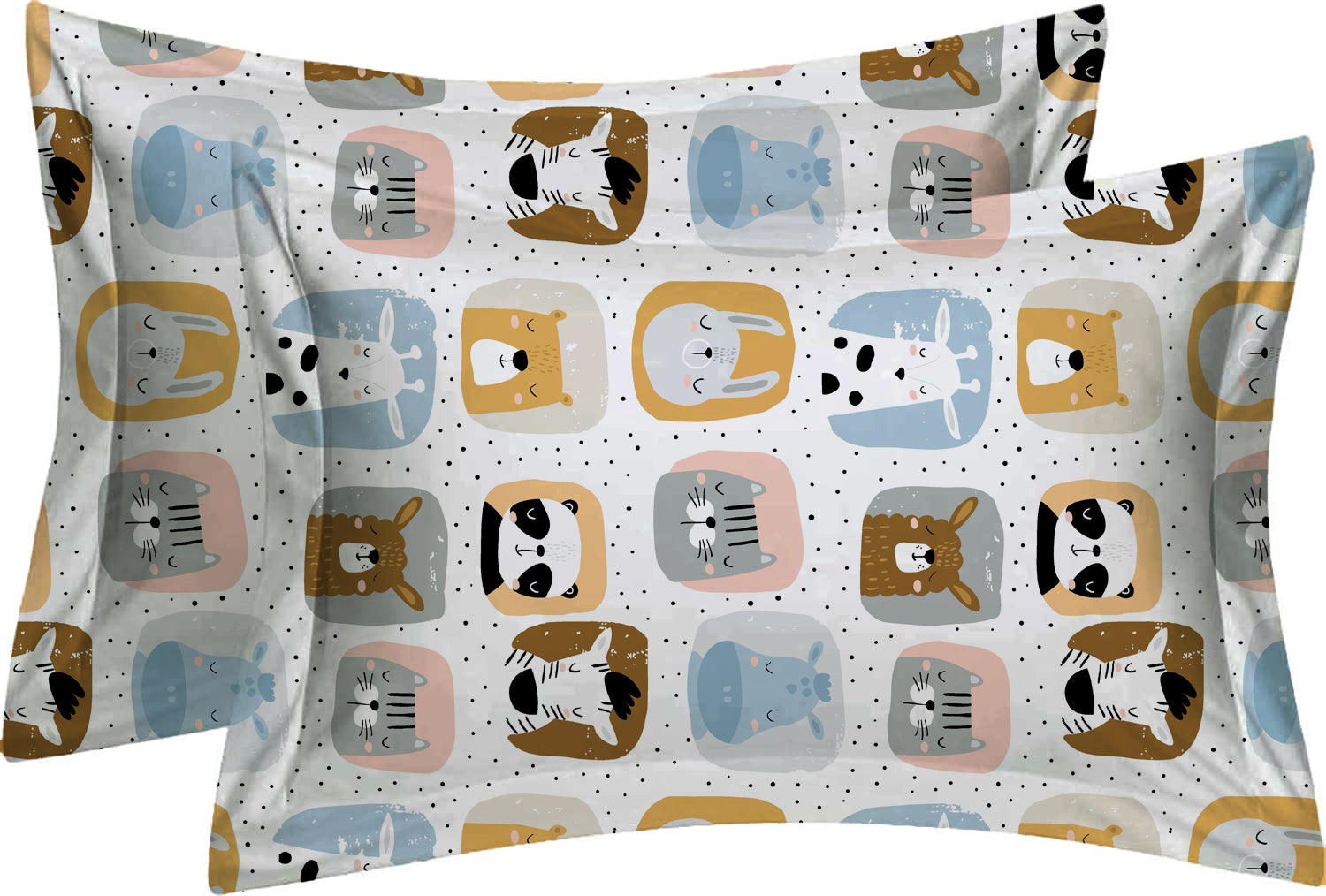 AEROHAVEN Microfiber Cartoon Flat Double Bedsheet with 2 Pillow Covers for kids