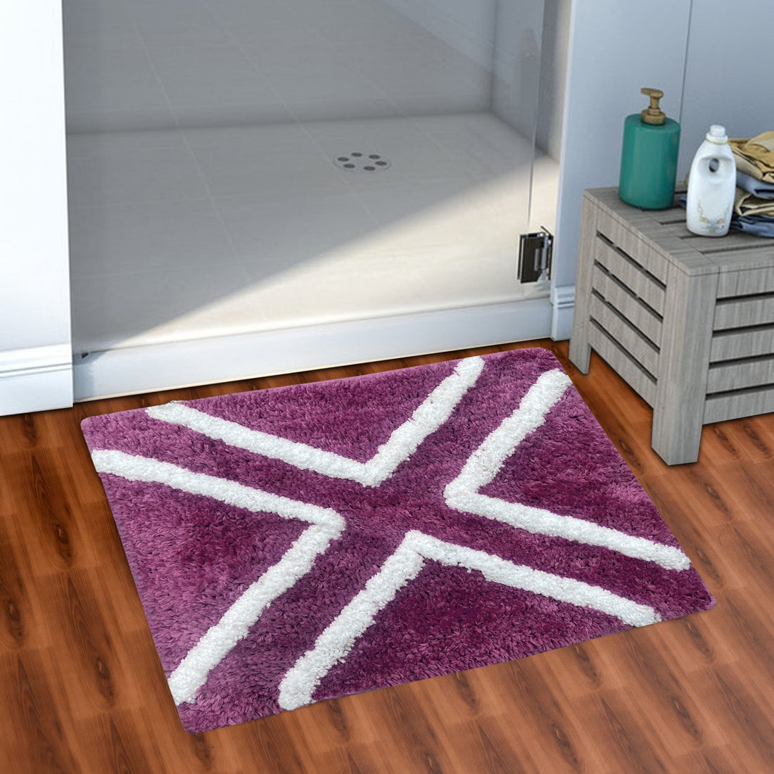Glorious Super Soft Microfiber Anti Slip Bathmat, Wine